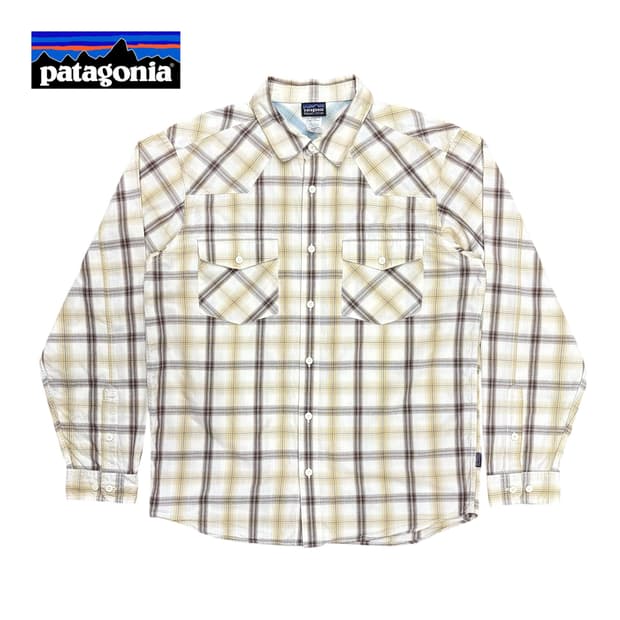 (M) 파타고니아 오가닉 아웃도어 체크 셔츠