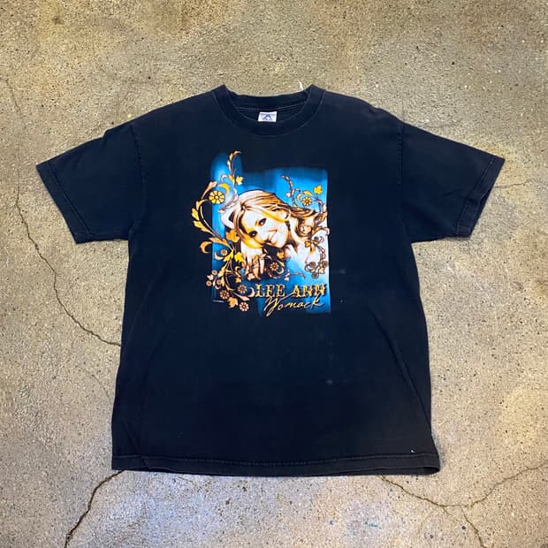 미국 빈티지 리 안 LEE ANN 굿즈 투어티 반팔티 락티셔츠