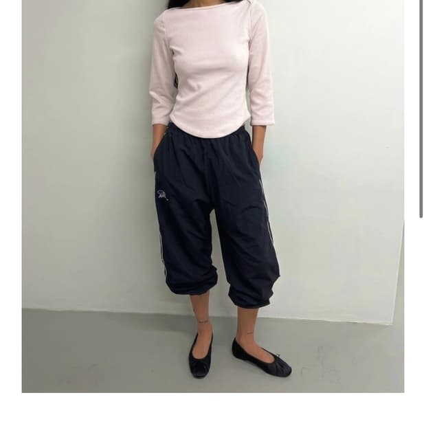 어텐즈 soft lace 3/4 sleeve tee (baby pink)