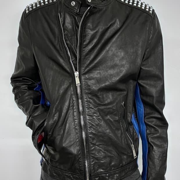 디스퀘어드2 12ss 아카이브 스터드 레더 자켓