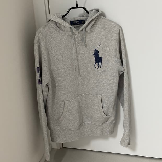 폴로 빅포니 그레이 후드티 xs