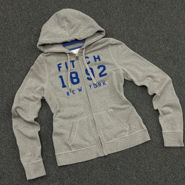 S)아베크롬비 빈티지 여성 y2k 그레이 후드집업