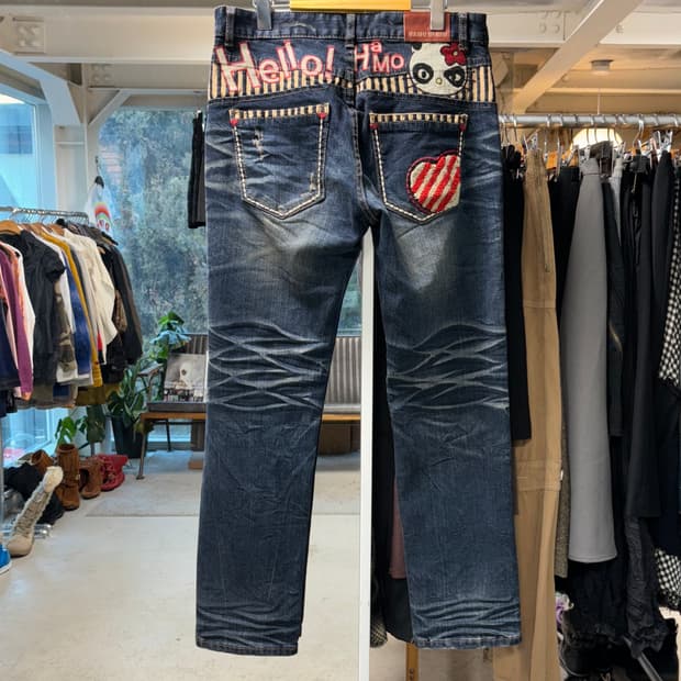 Hamo 키티 데님팬츠