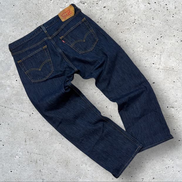 [34x30] 리바이스 501 진청 데님 팬츠 청바지 B905