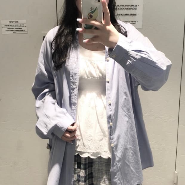 빈티지 블루폴로모리 세트 폴로 셔츠 하구미 모리걸  