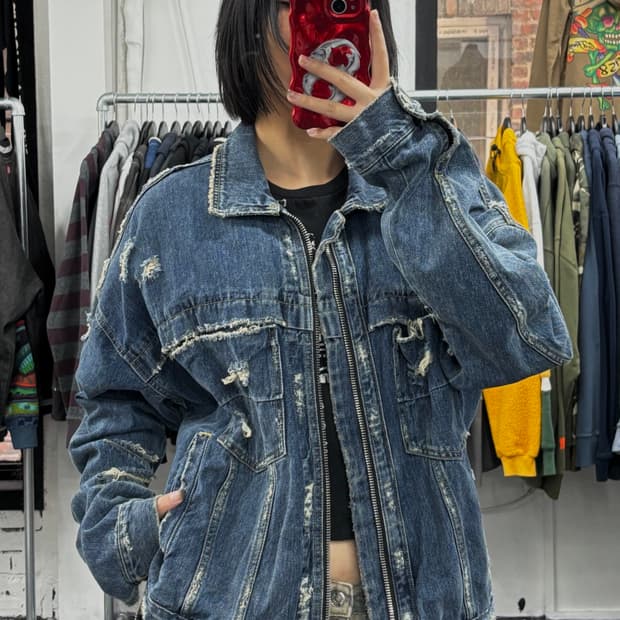 Dominans Stravan 데미지 데님 자켓