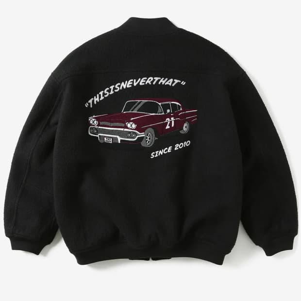 디스이즈네버댓 Old Car Varsity Jacket Black (L)