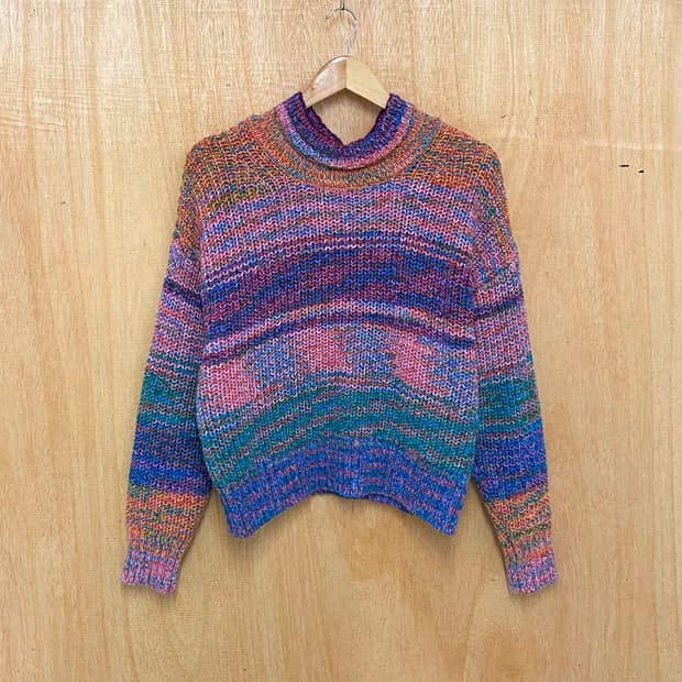 GAP psychedelic ombre mockneck knit 옴브레