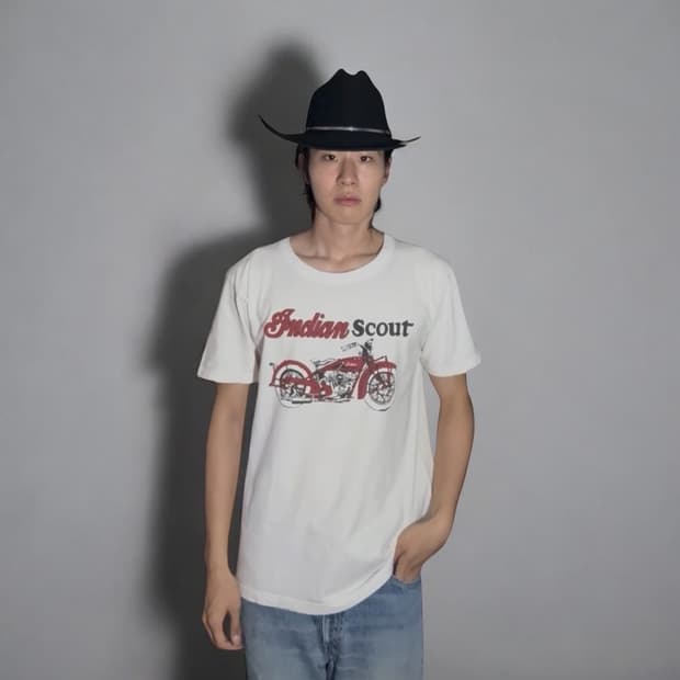 빈티지 인디언 모터사이클 티셔츠 토요엔터프라이즈