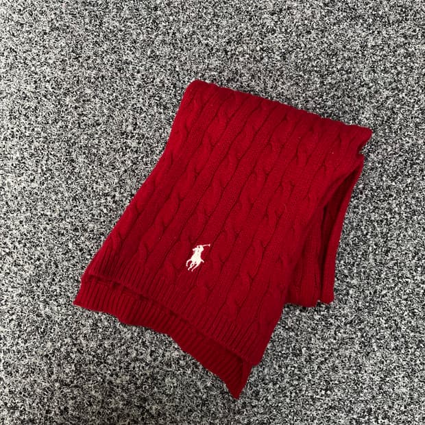 폴로 랄프로렌 꽈배기 목도리 