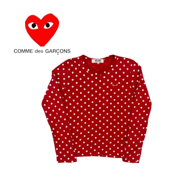 꼼데가르송 폴카 도트 롱슬리브