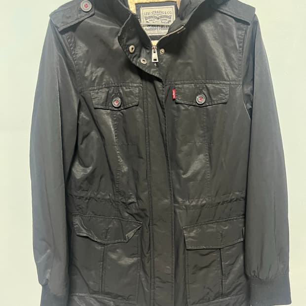 리바이스 블랙 내피 양털 야상 점퍼