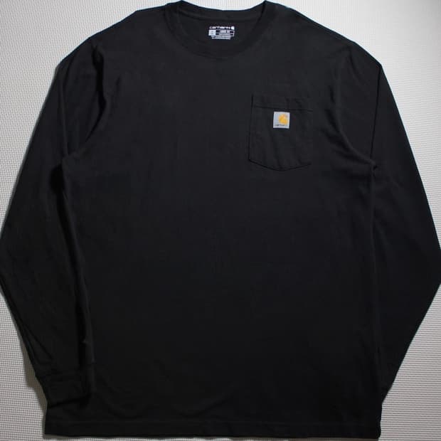 Carhartt 칼하트 블랙 원포켓 롱슬리브 