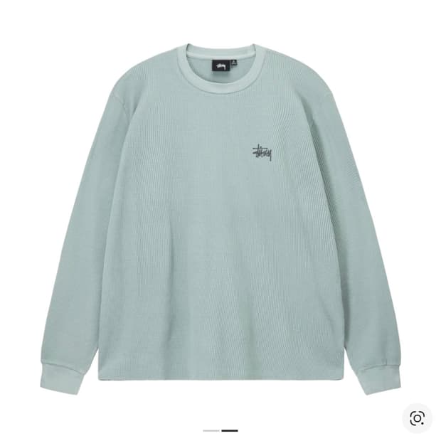 스투시 와플 롱슬리브 써멀 그레이