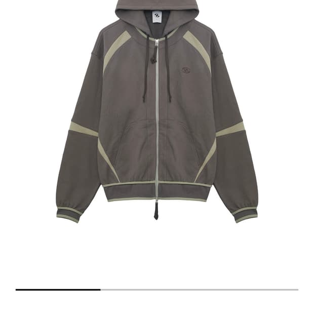 산산기어 OBLIQUE HOODIE ZIP-UP [ASH BROWN]