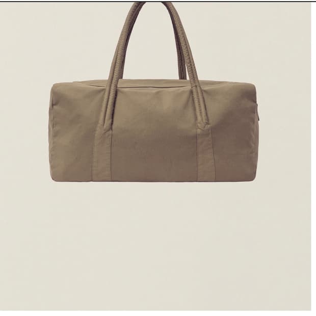 GARMENT DYED DUFFLE BAG (LARGE) BEIGE