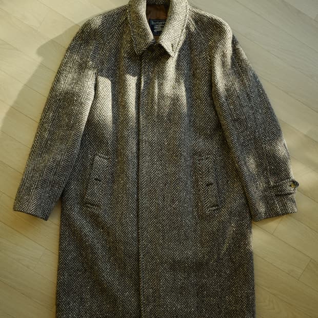 버버리 아이리쉬 도네갈 트위드 발마칸 코트 54 Reg