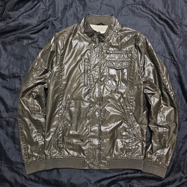 DIESEL 00s enamel nylon jacket