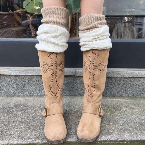 00s 크로스 인조 스웨이드 라이딩 부츠