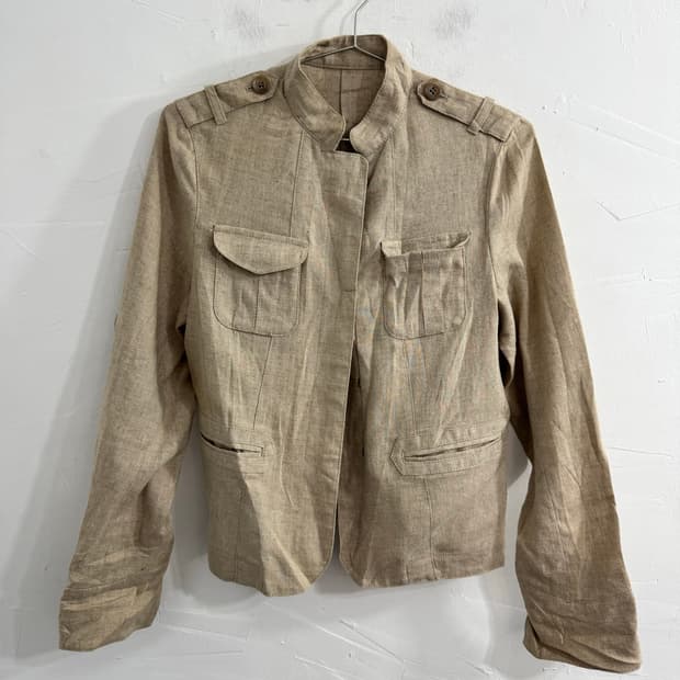 pocket detail linen jacket