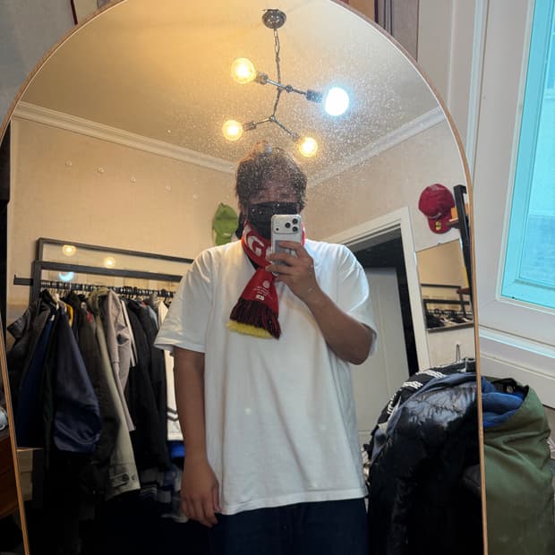 아메리칸이글 USA 로고스펠아웃 빈티지 머플러 