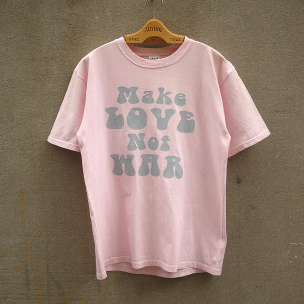 빈티지 히피 make love not war 셔츠