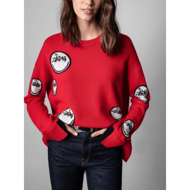 쟈딕앤볼테르 스마일 캐시미어 니트 스웨터