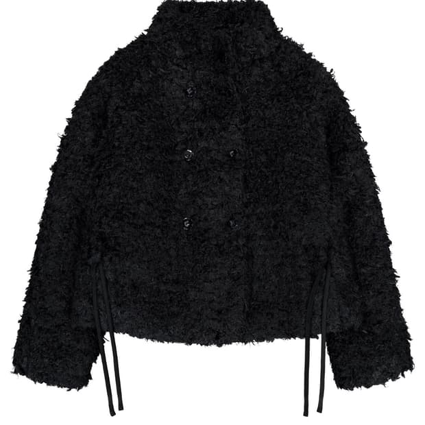 코이세이오 헤어리 퍼자켓 블랙