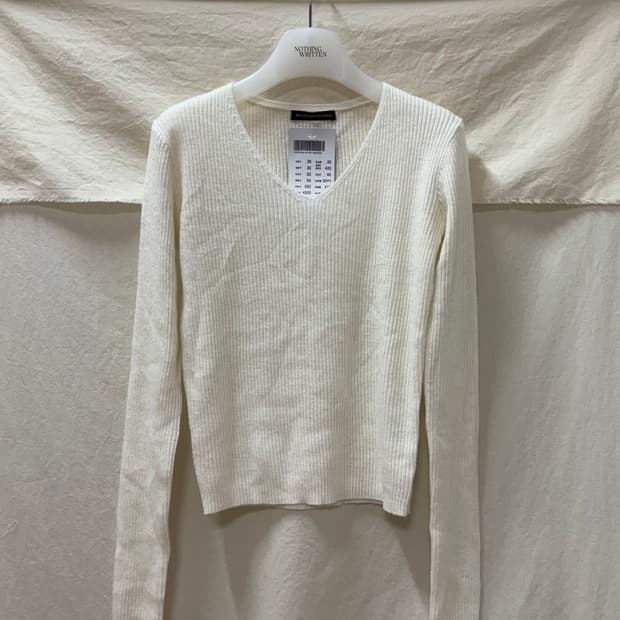 브랜디멜빌 브이넥 골지니트