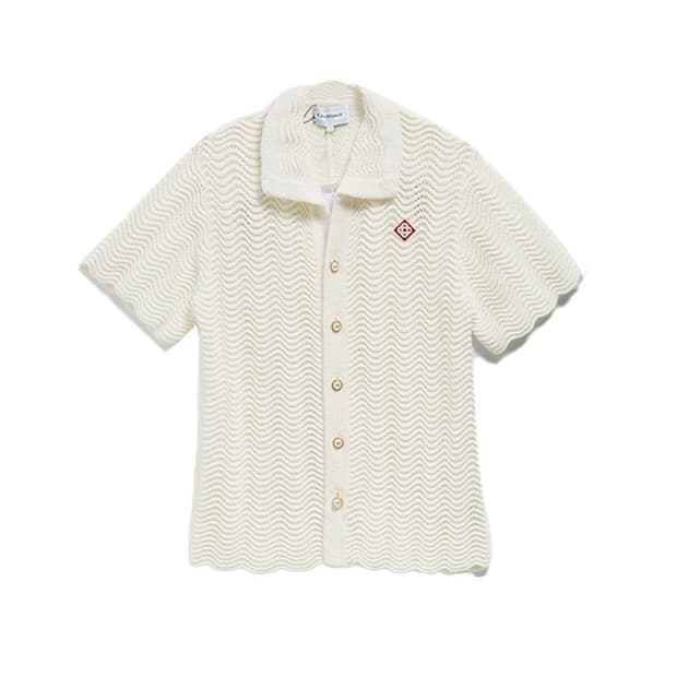 카사블랑카 웨이브 반팔 니트 가디건