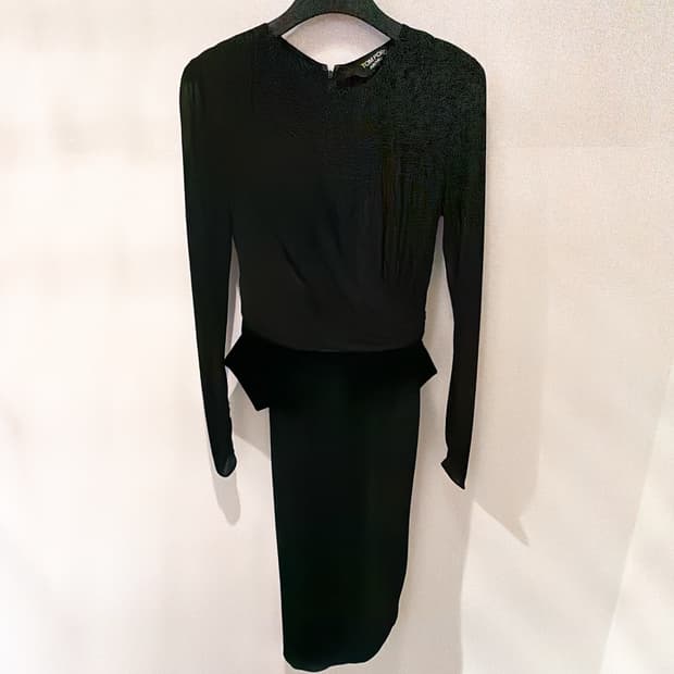 (정품/새상품) TOM FORD 톰 포드 여성 블랙 미니 드레스