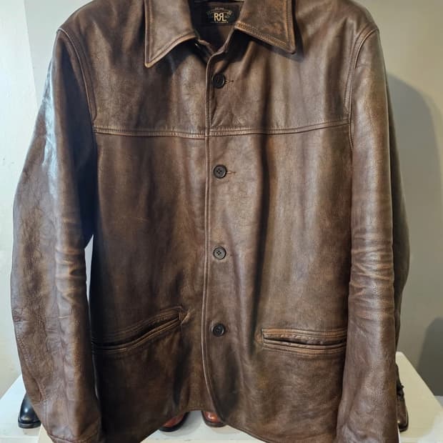 Rrl 레더카코트 xl