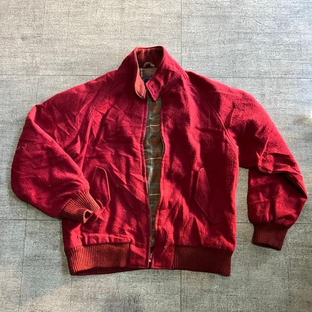 일본빈티지 Sharpman 올드스쿨아메카지 헤리티지 아방핏 봄버자켓 레드