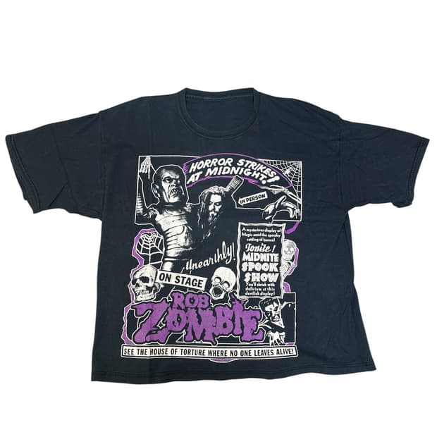 빈티지 00s 롭좀비 ROB ZOMBIE 미드나잇 스푹쇼 티셔츠 L