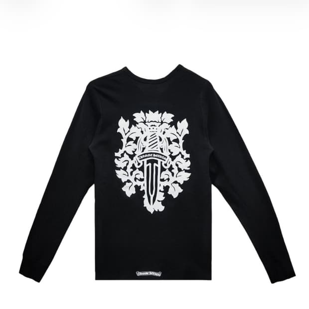 크롬하츠 대거 와플 써멀 롱슬리브 블랙