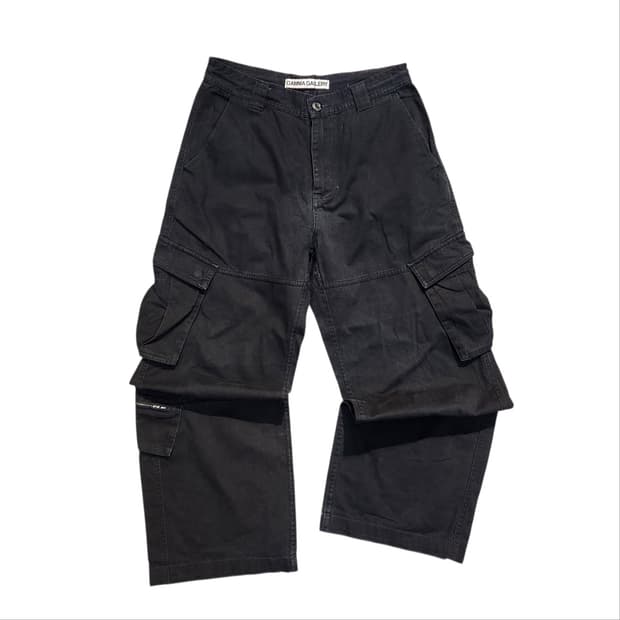 감마갤러리 블랙 카고 와이드 팬츠 (M)
