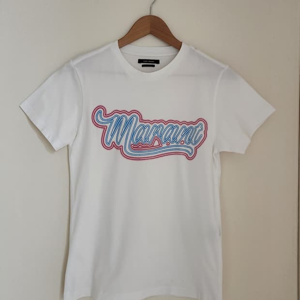 (XS)이자벨마랑 화이트 로고 반팔 티셔츠  44~55추천