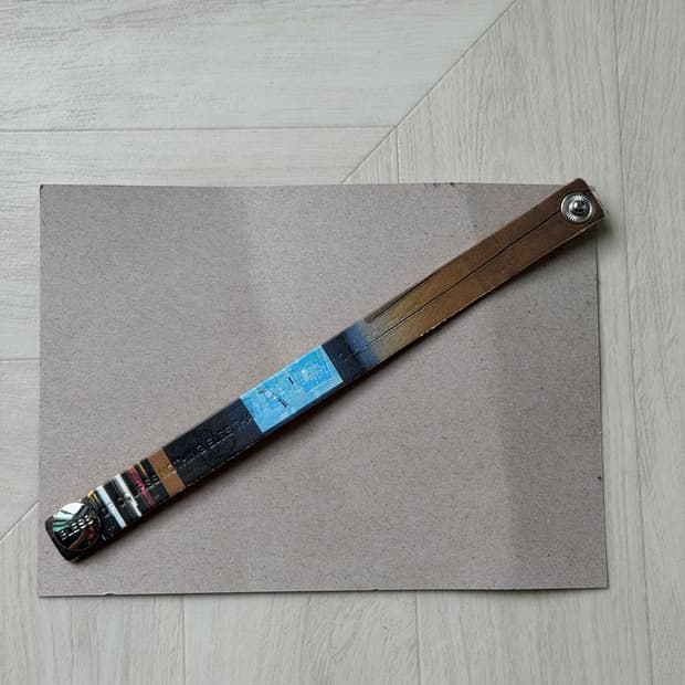 블레스 포토그래픽 레더 팔찌 (os)