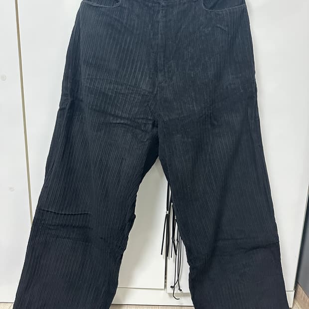 코듀로이 핀턱 하이웨스트 골덴 일자와이드팬츠