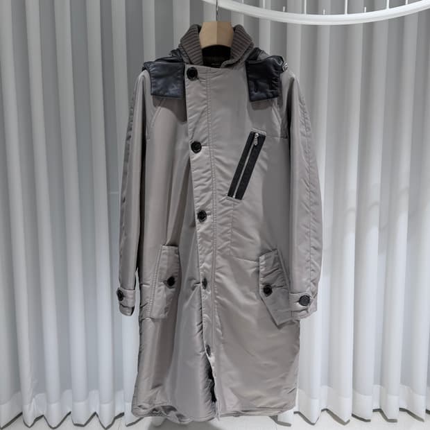 (A+/46) / 에르메스 양가죽 손목 로고 롱자켓 롱코트