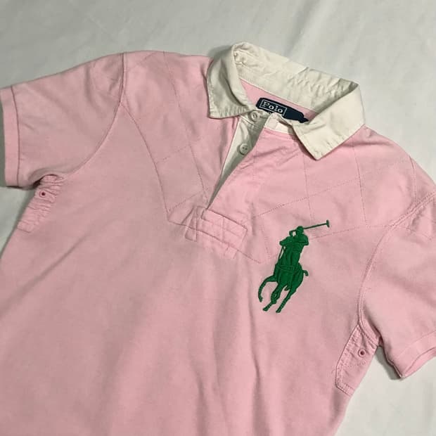 폴로 랄프로렌 빅포니 딸기우유 배색 반팔티