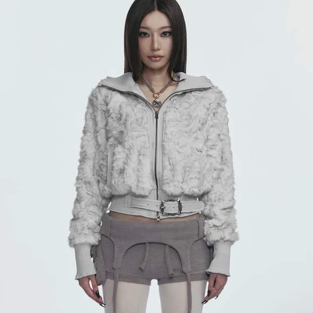 길라아카이브 폭스 퍼 벨트 집 자켓