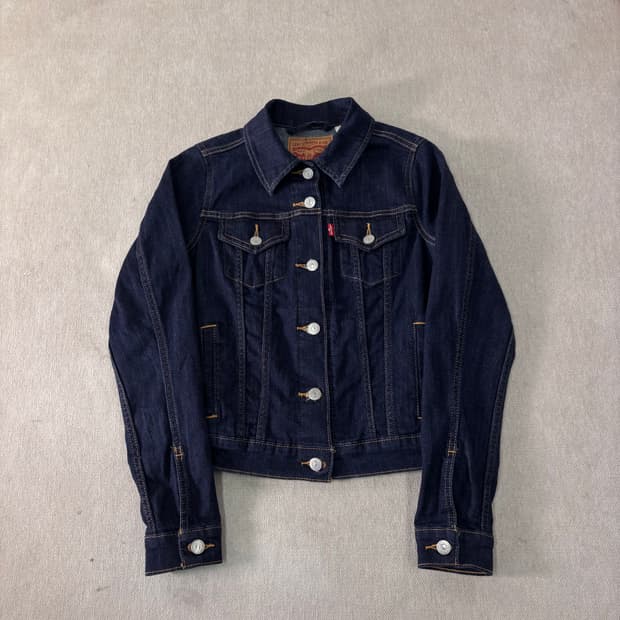 90 리바이스 인디고 데님 청자켓
