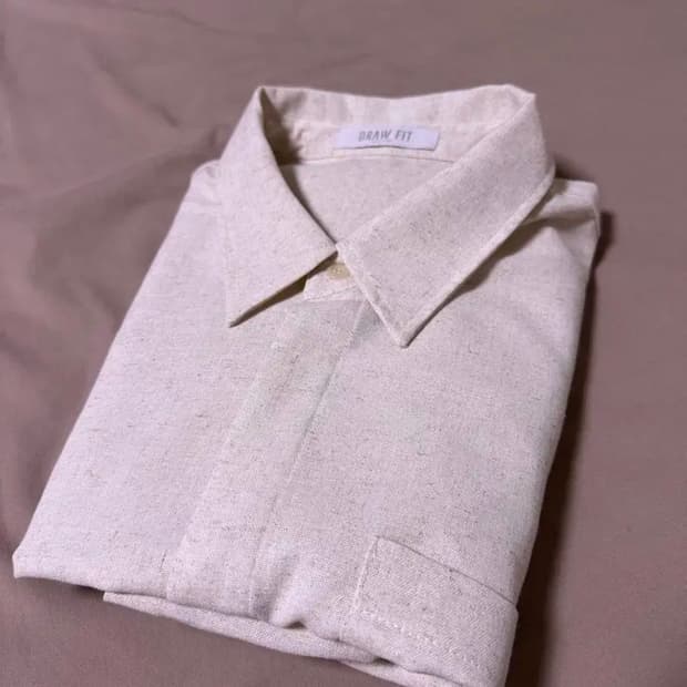 드로우핏 린넨 히든 반팔 셔츠 M
