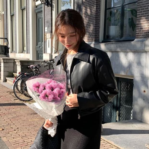 [새상품] 제이엘프 제작 누빔 가죽자켓(점퍼)