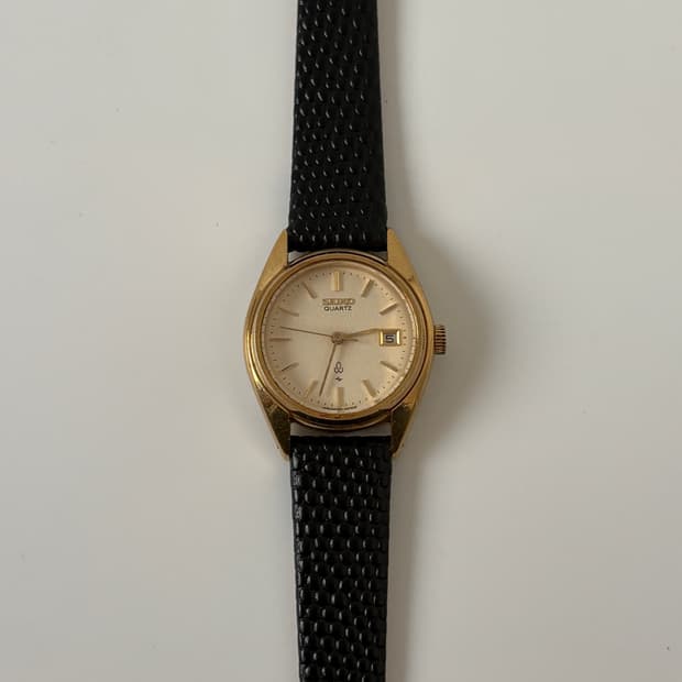 1970s Texture Dial Gold Ladies Quartz