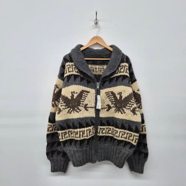 빈티지 코위찬 집업 니트 가디건 남성 2XL