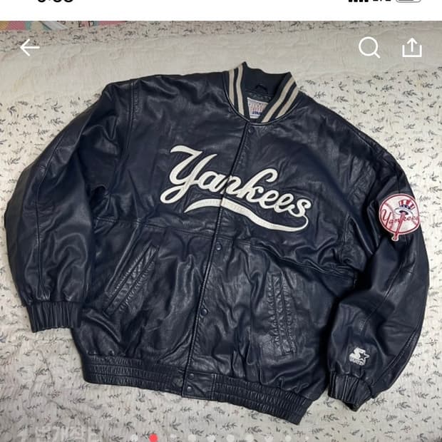 마제스틱 양키스 가죽 스타디움 자켓