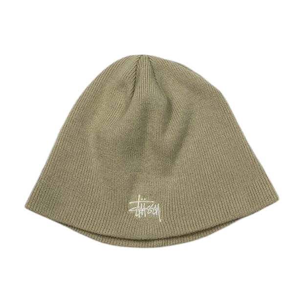 스투시 베이직 비니 모자 베이지