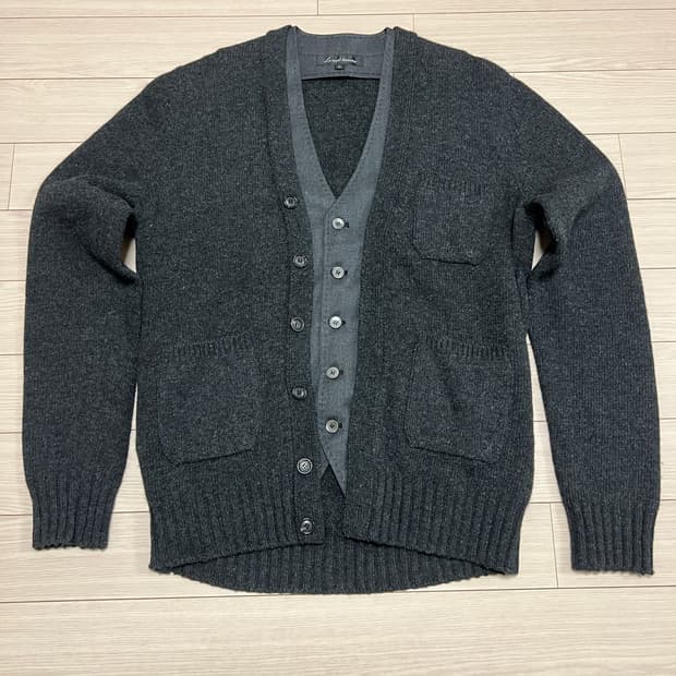Le nuit homme 캐시미어 울 가디건 / 차콜그레이 / L